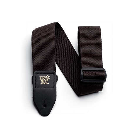 Ernie Ball Adjustable Polypro Electric and Bass Guitar Strap - Brown P04052 1