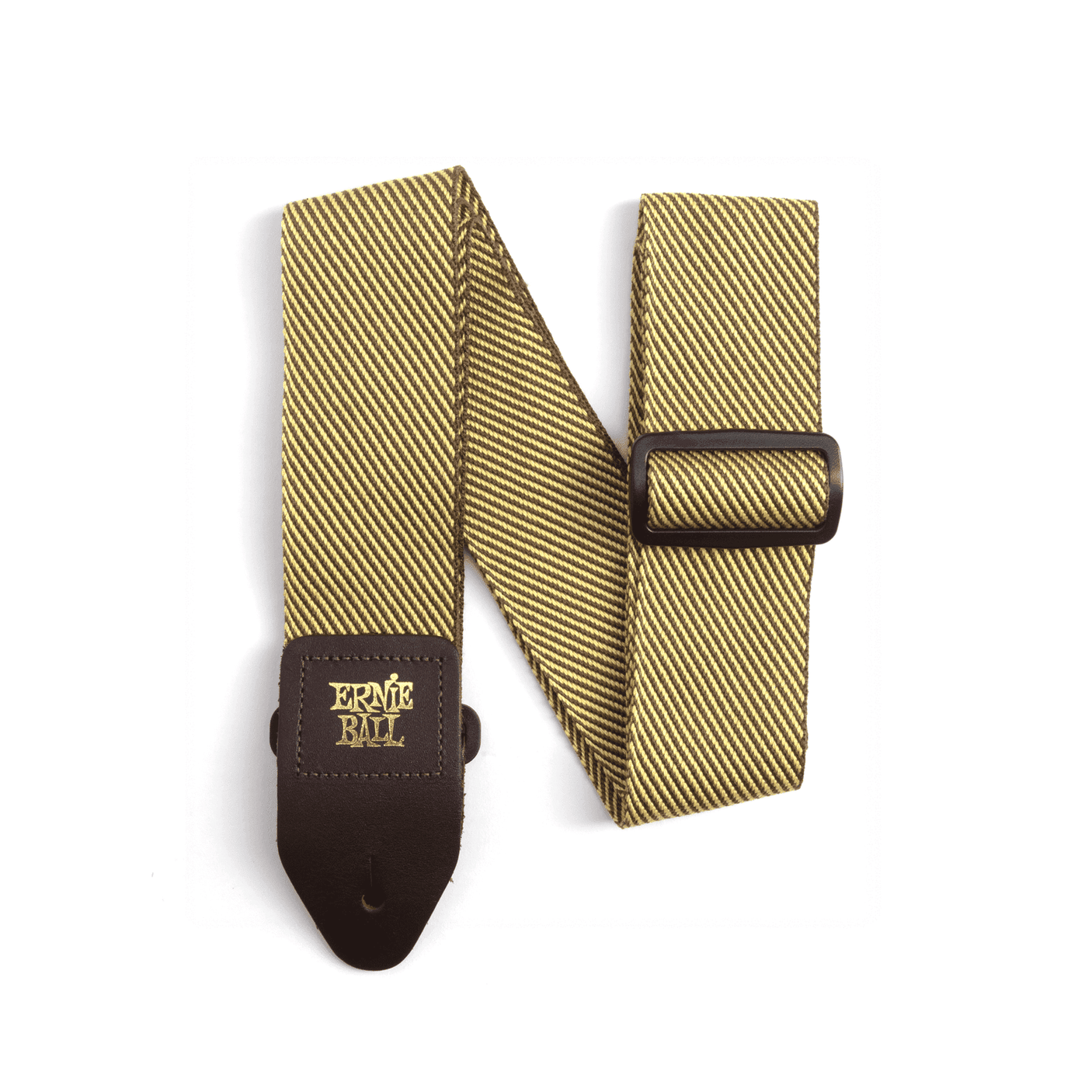 Ernie Ball Comfort Guitar Strap — Vintage Tweed With Brown Leather Ends P04100 1