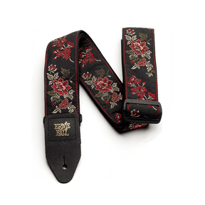 Ernie Ball Jacquard Guitar Strap - Red Rose P04142 1