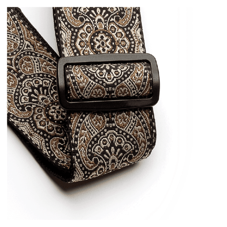 Ernie Ball Jacquard Guitar Strap - Gold & Black Paisley P04163 3