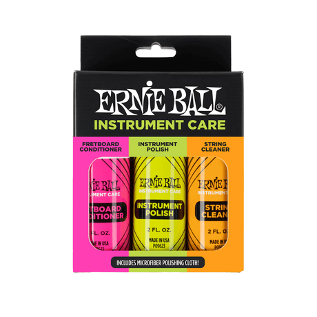 Ernie Ball Instrument Care 3-Pack With Microfibre Polish Cloth P04225 1