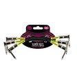 Ernie Ball 6in Angled Patch Cable 3-Pack - Black 15cm / 6" 1
