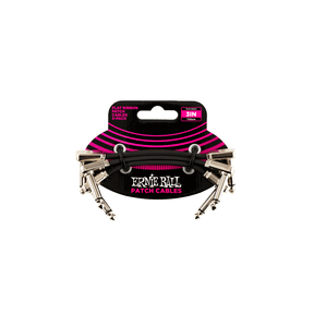 Ernie Ball Angled Patch Cable 3-Pack - Black 7.62cm / 3" 1