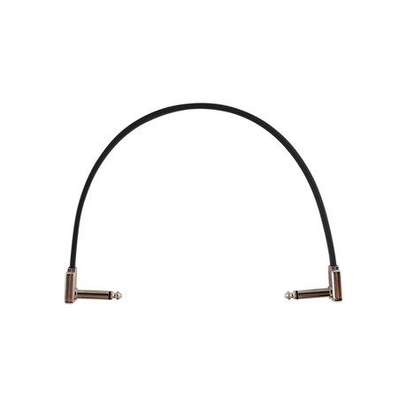 Ernie Ball 12in Single Flat Ribbon Patch Cable - Black 0.30m / 1ft 1