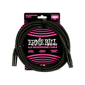 Ernie Ball XLR Male/Female Braided Microphone Cable Black, 4.5m 1