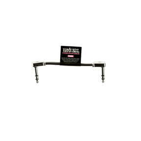 Ernie Ball Single Flat Ribbon Stereo Patch Cable - Black 7.62cm / 3" 1
