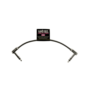 Ernie Ball 6in Single Flat Ribbon Stereo Patch Cable - Black 15cm / 6" 1