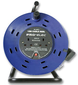 Pro-Elec 2 Gang Mains Extension Cable Reel 15m - Blue - PELB1593 1