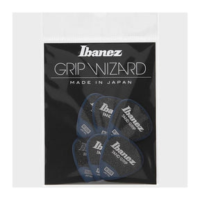 Ibanez PPA16MSG Grip Wizard Sand Grip Picks — Medium 0.80mm, 6-Pack Dark Blue 1