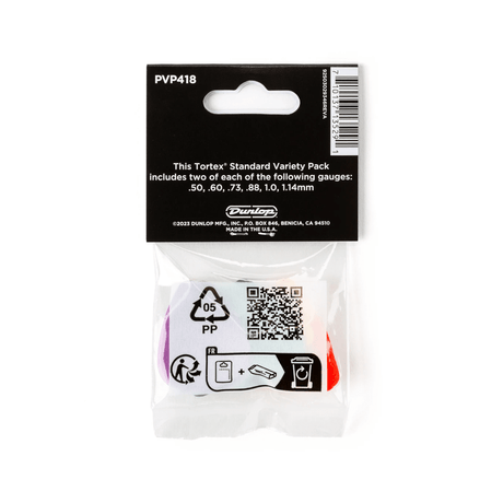 Jim Dunlop Tortex Standard Picks Variety 12-Pack .50mm - 1.14mm 2