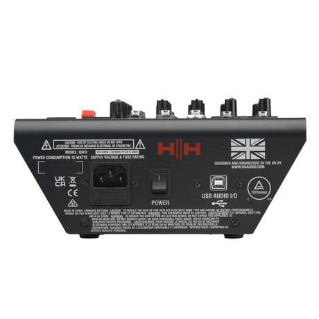 HH Audio Q-Series Q6FX - Professional 6-Channel Analogue Mixer with DSP 5