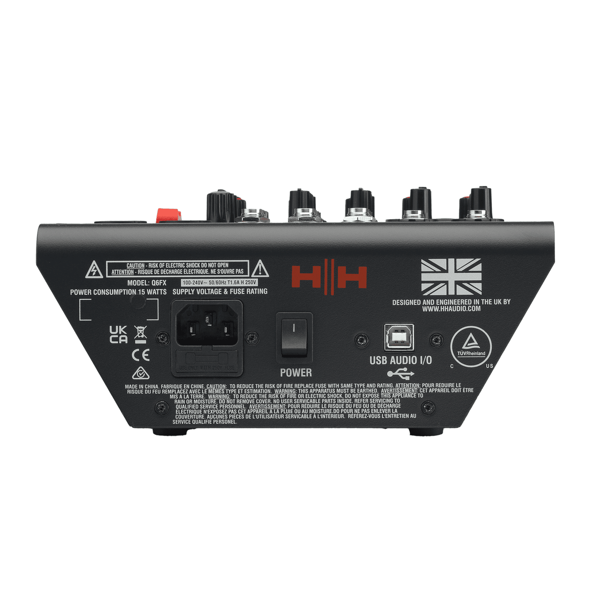 HH TRE-1001 10" Active PA Speakers & Q6FX 6-Channel Mixer Bundle 5