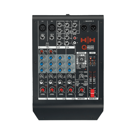HH TRE-1001 10" Active PA Speakers & Q6FX 6-Channel Mixer Bundle 6