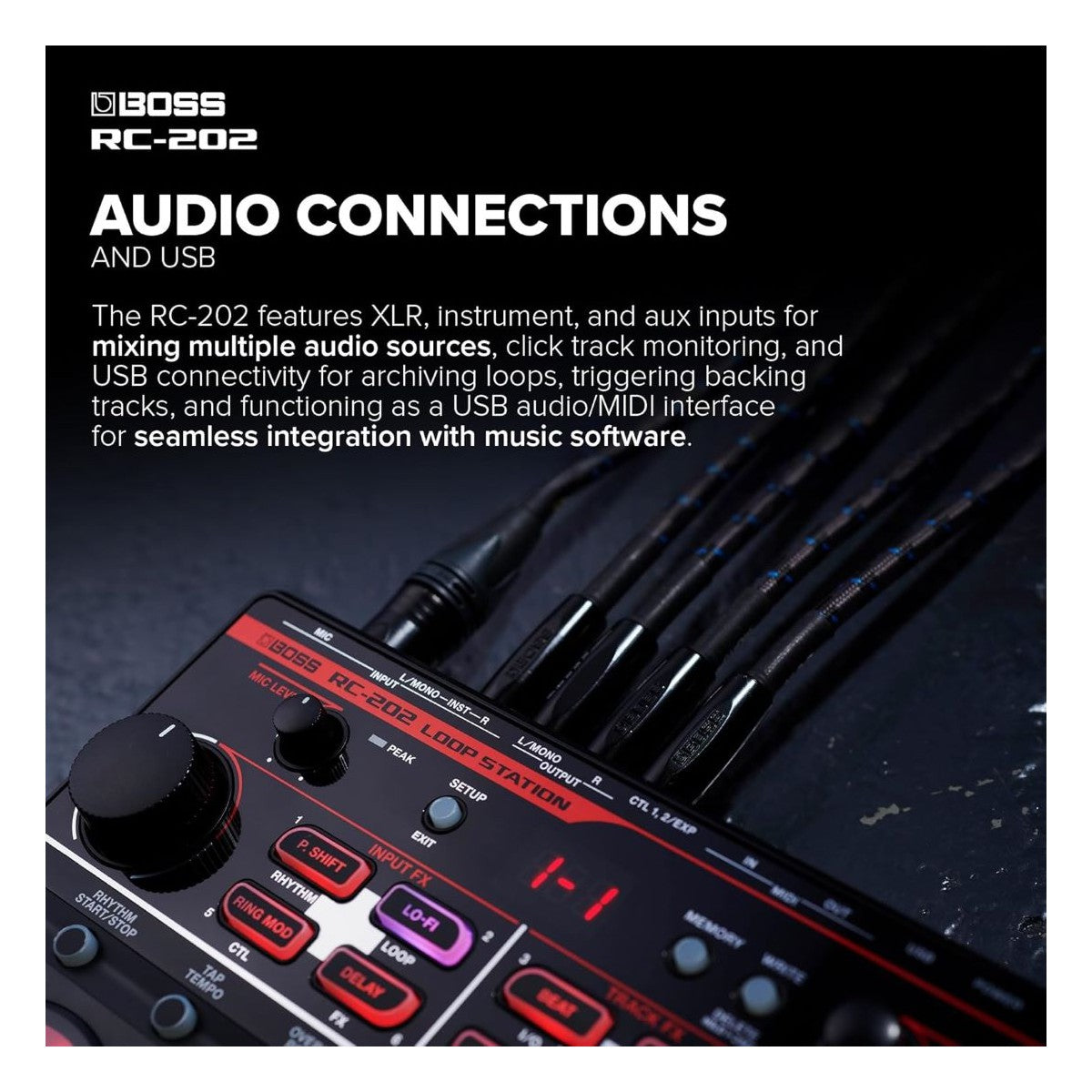 RC-202 Audio Connections and USB Image