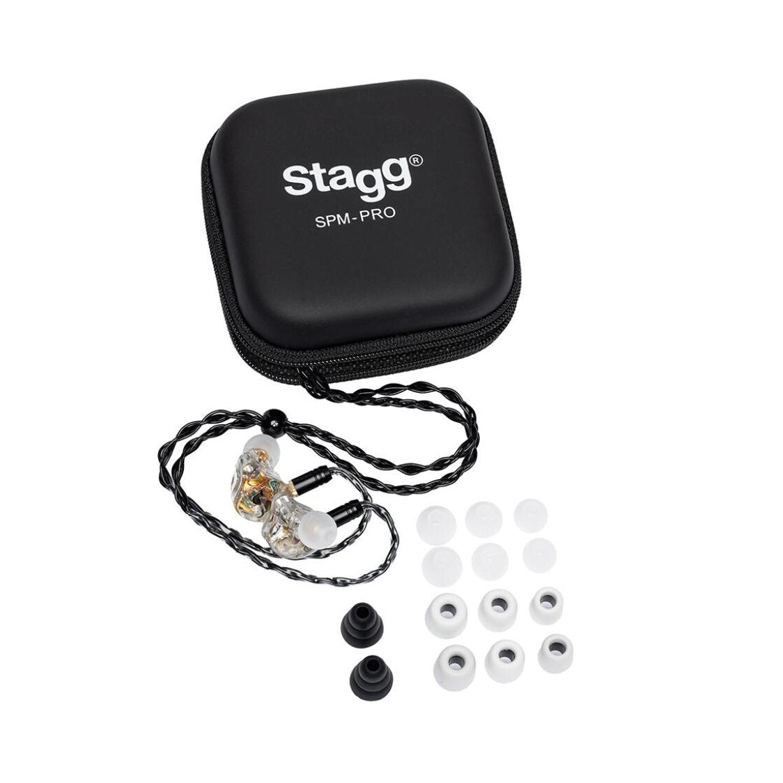 Stagg Professional Transparent 3-Driver In-Ear Monitors - 1.35m SPM-PRO TR 2
