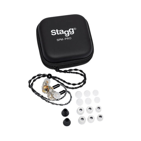 Stagg Professional Transparent 3-Driver In-Ear Monitors - 1.35m SPM-PRO TR 2