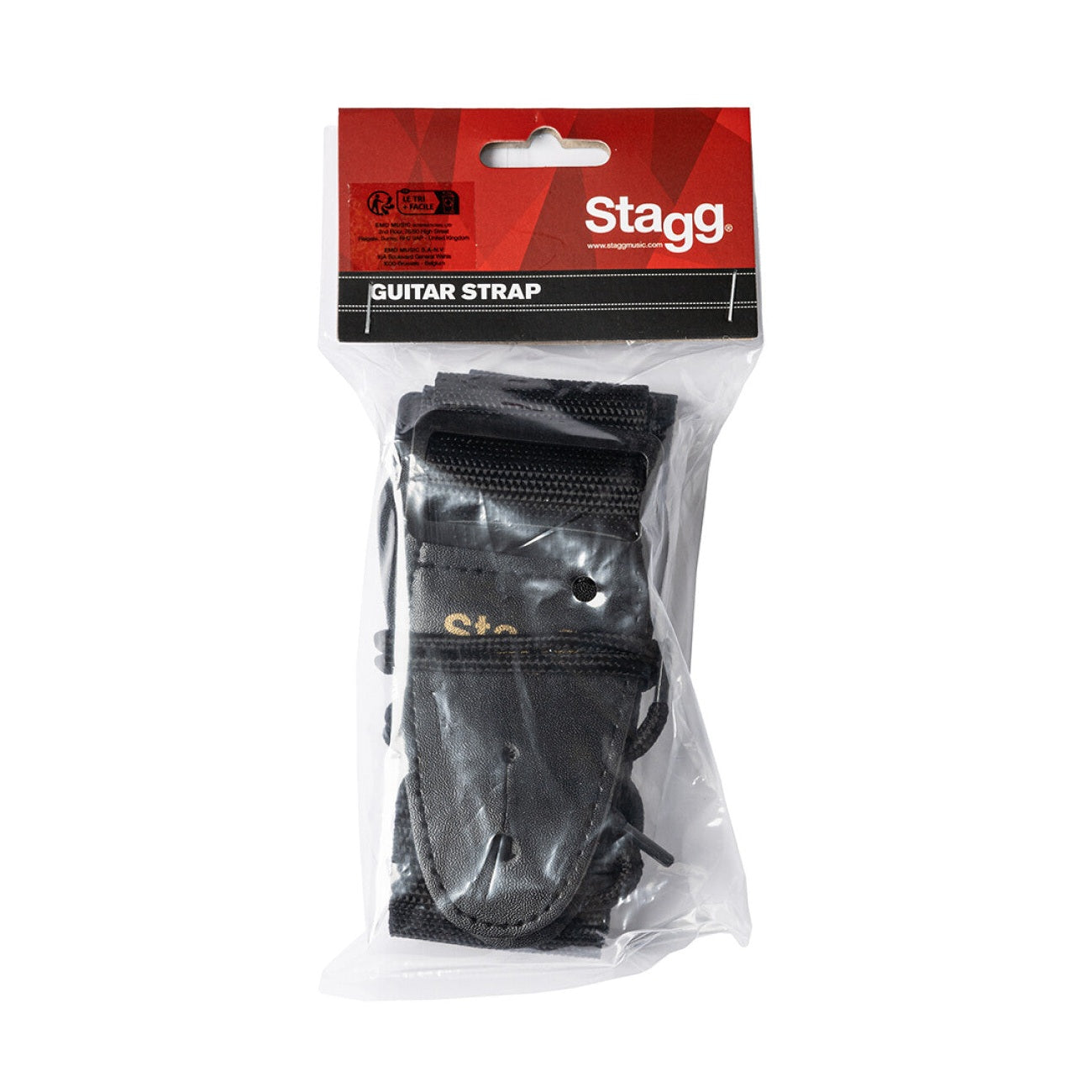 Stagg Essential Nylon Guitar Strap - Black 6