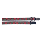 Stagg Woven Guitar Strap - Red Floral 1