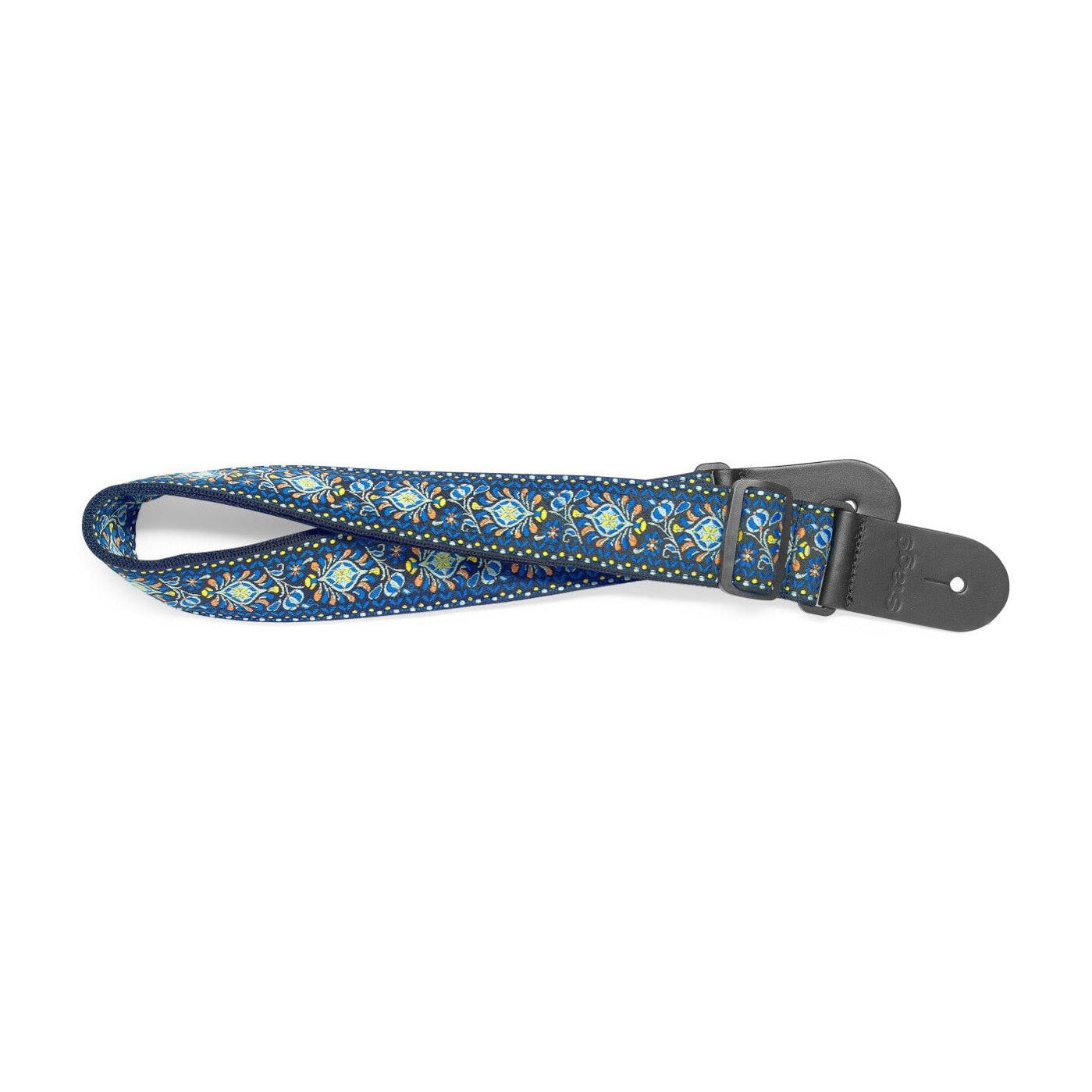 Stagg Woven Guitar Strap - Blue Jimi 1