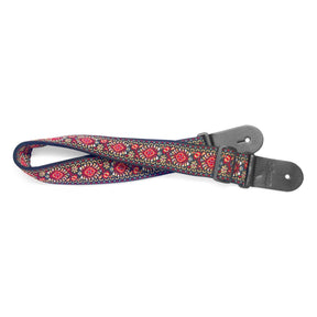 Stagg Woven Guitar Strap - Red Jimi 1