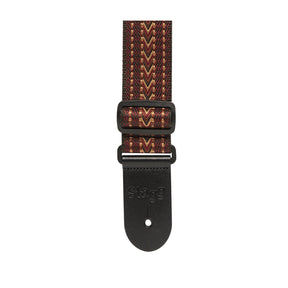 Stagg Woven Cotton Guitar Strap with Red Rafter Design 1