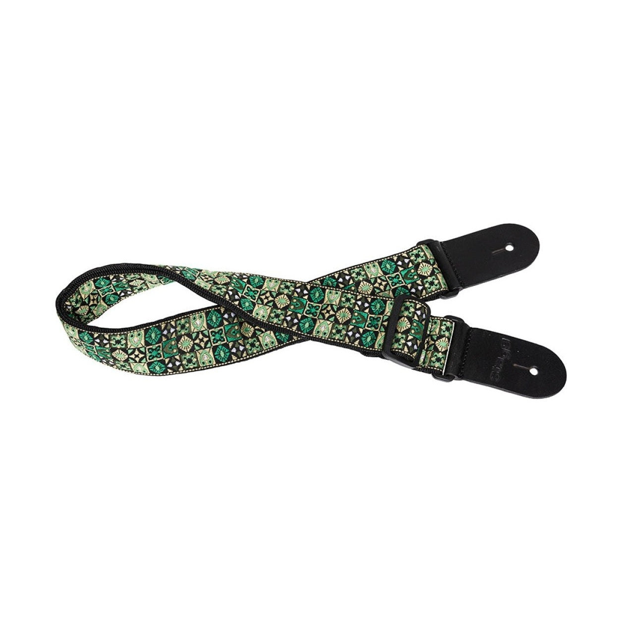 Stagg Woven Guitar Strap - Hootenanny Green 1