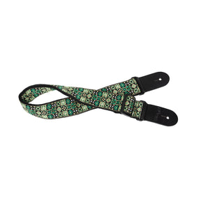 Stagg Woven Guitar Strap - Hootenanny Green 1