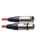 Stagg SMC10-CRD - 10m XLR Male to Female Cable Red 2