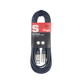 Stagg SMC6 - 6m XLR to XLR Balanced Microphone Cable Black 1