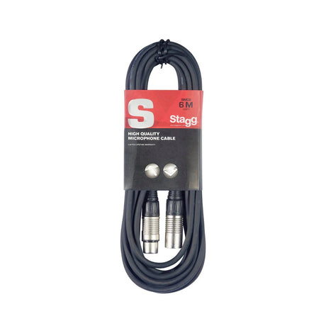 Stagg SMC6 - 6m XLR to XLR Balanced Microphone Cable Black 1