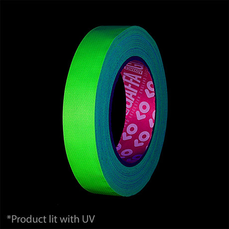 Advance Gaffa AT215 Fluorescent Green UV Glow Cloth Tape 19mm x 25m 2