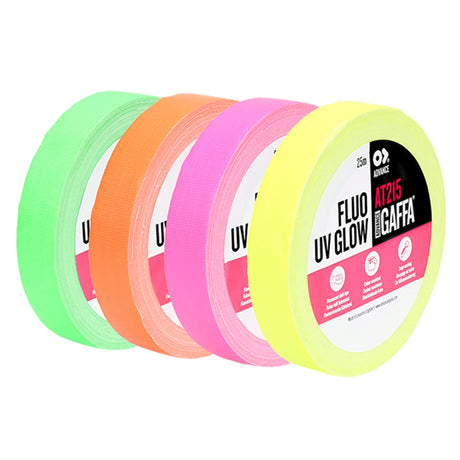 Advance Gaffa AT215 Fluorescent Pink UV Glow Cloth Tape 19mm x 25m 3