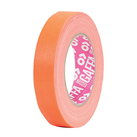 Advance Gaffa AT215 Fluorescent Orange UV Glow Cloth Tape 19mm x 25m 1