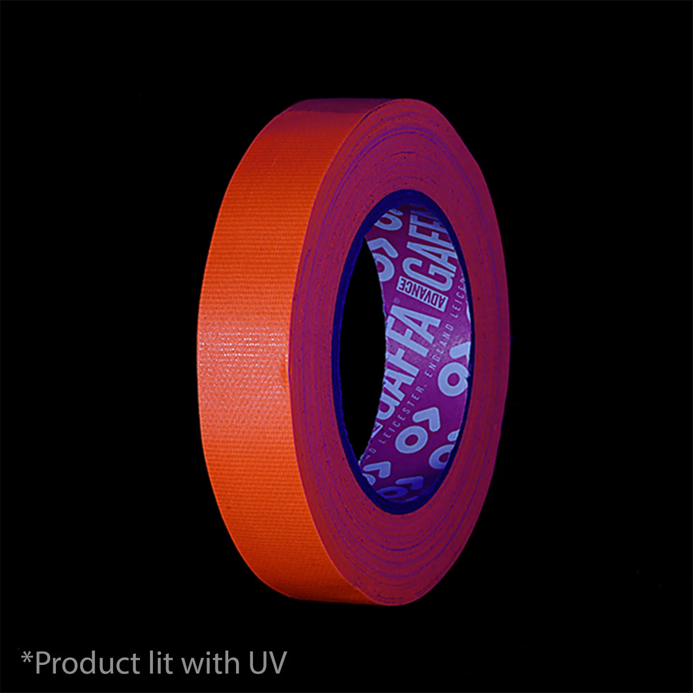 Advance Gaffa AT215 Fluorescent Orange UV Glow Cloth Tape 19mm x 25m 2