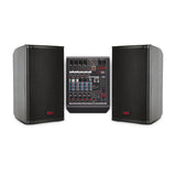 HH TRE-1001 10" Active PA Speakers & Q8FX 8-Channel Mixer Bundle 1