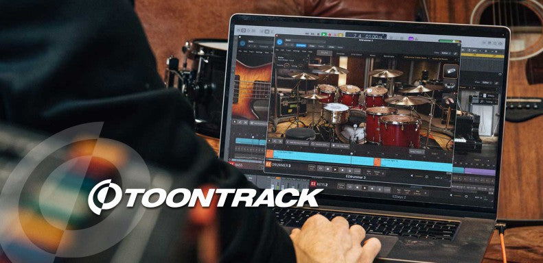 Toontrack Drum software, sounds and MIDI for songwriters now on sale at Audio Direct 