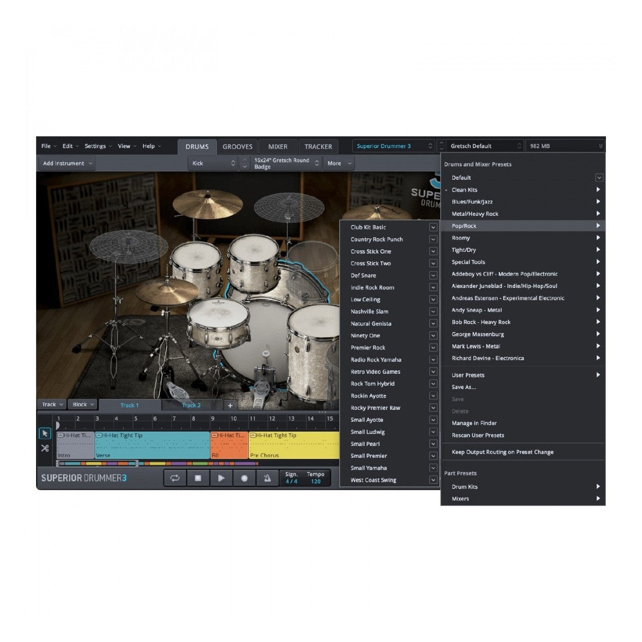 Toontrack Superior Drummer 3  Presets