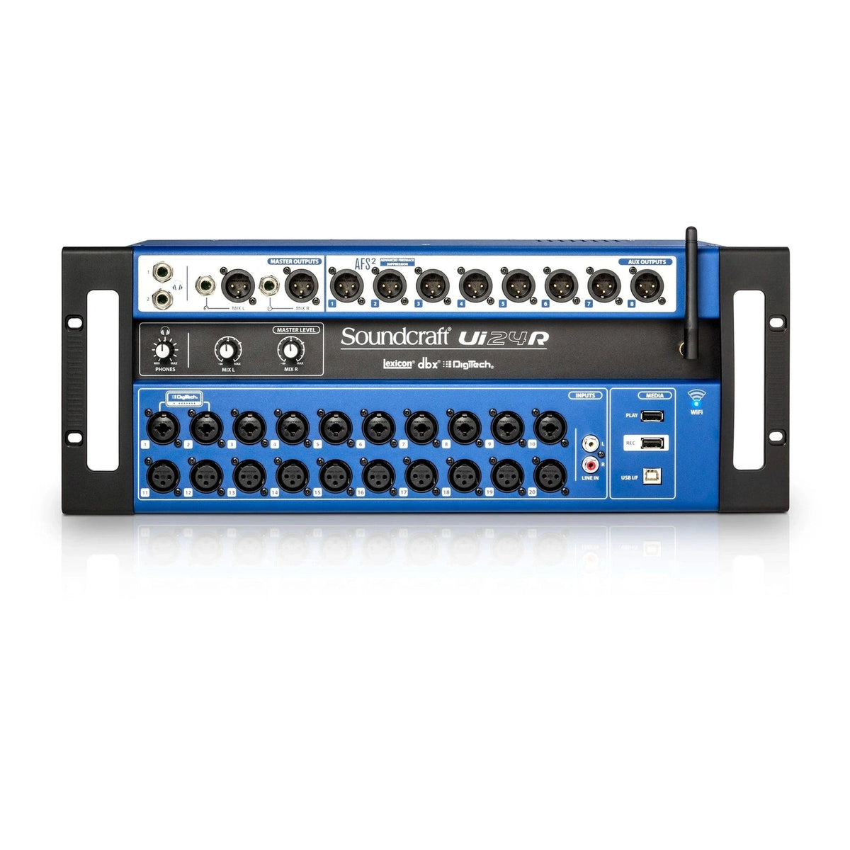 Soundcraft Ui24R 24-Channel Digital Rack Mixer & Multi-Track Recorder With Wireless Control 1