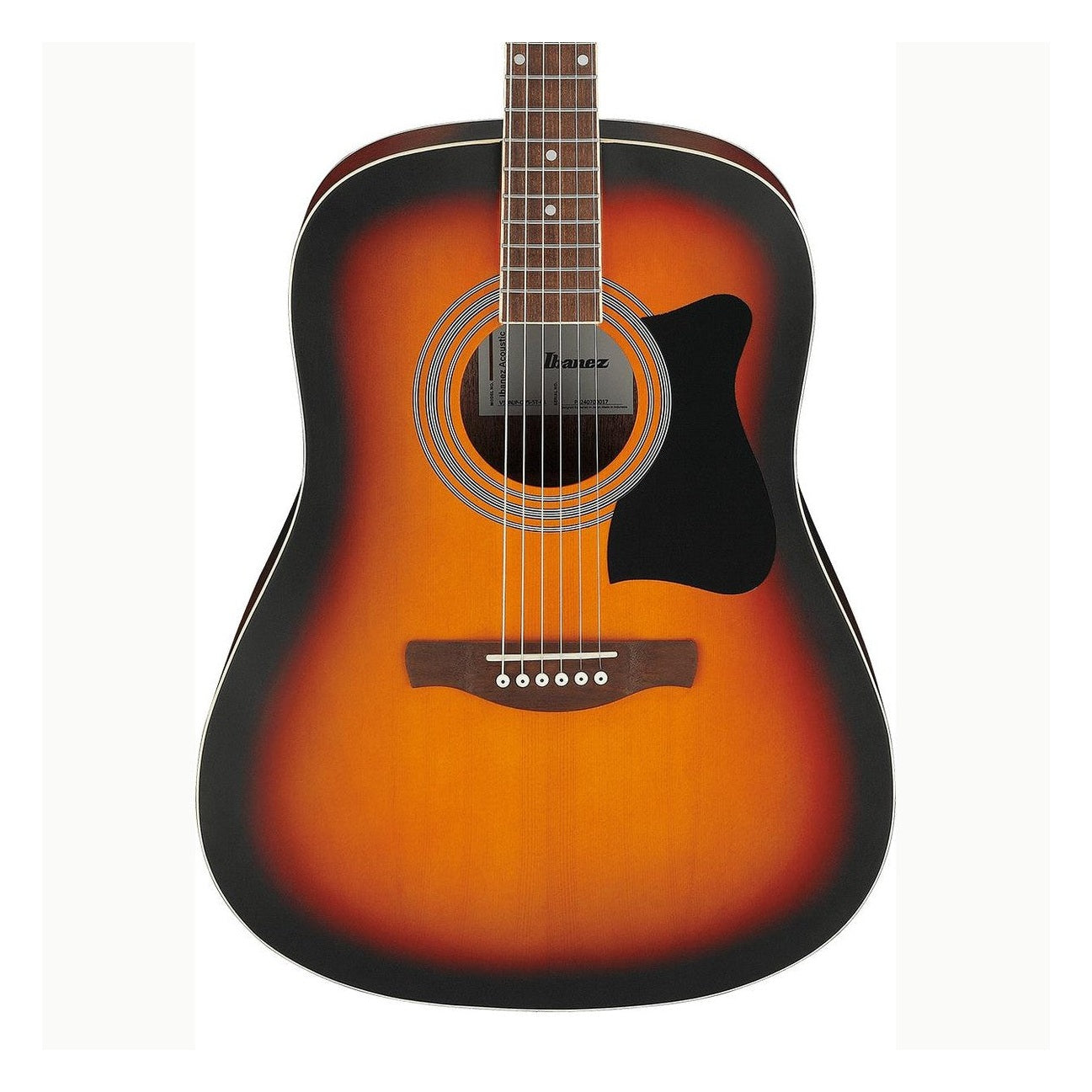 Ibanez V50NJP Dreadnought Acoustic Guitar Jam Pack, Open Pore Vintage Sunburst 2