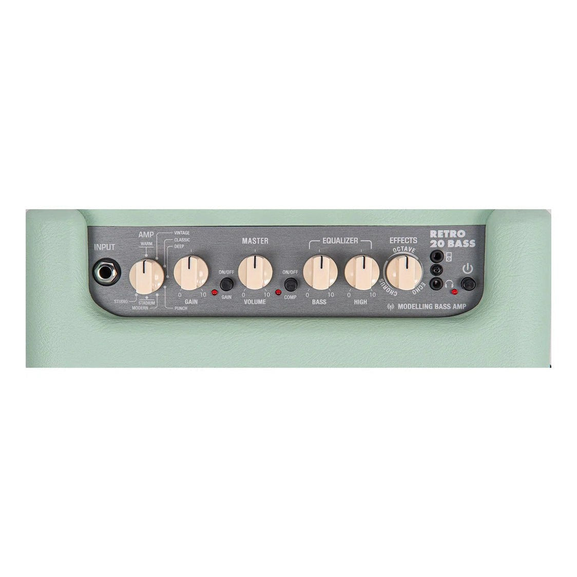 Vintage Retro 20W Bass Combo Amp with DSP Mint Green 3