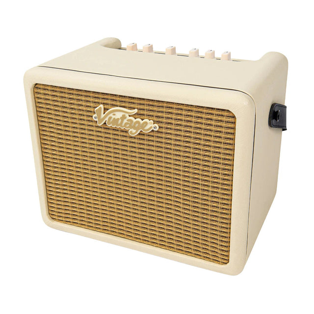 Vintage Retro 20W Bass Combo Amp with DSP Vintage White 1