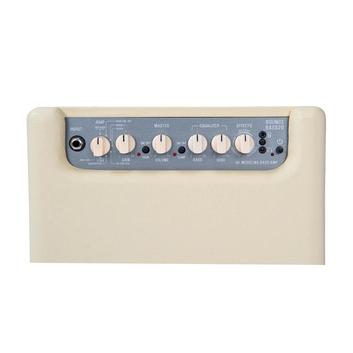 Vintage Retro 20W Bass Combo Amp with DSP Vintage White 3