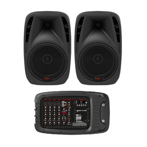 HH Audio Vector VRC-210 Portable PA System – 2 x 500W With 6-Channel Bluetooth Mixer 1