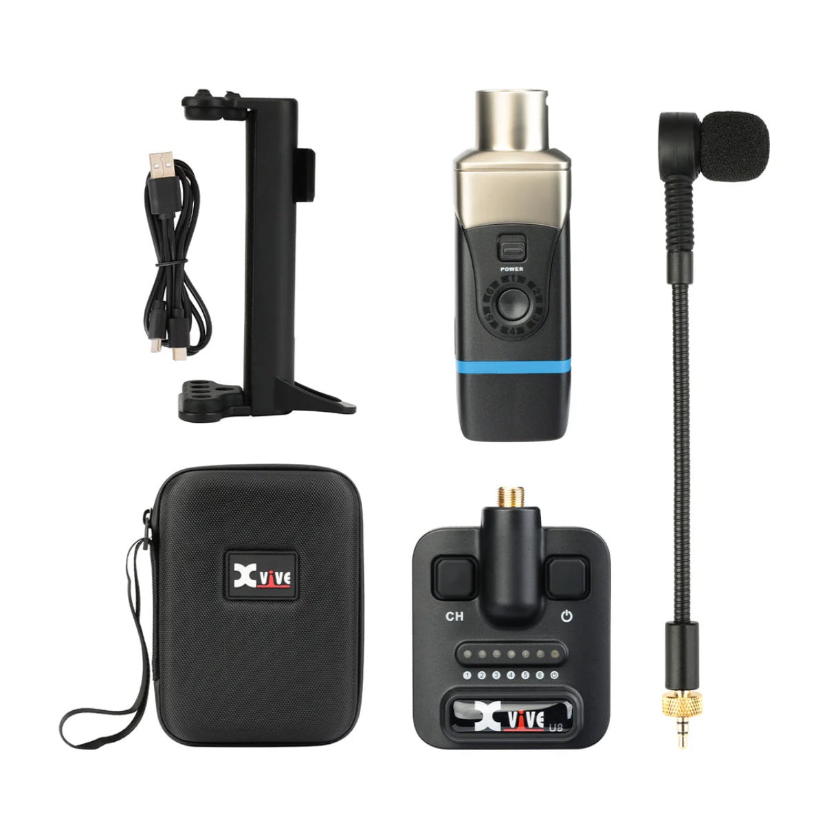 Xvive XU8 Microphone System Items