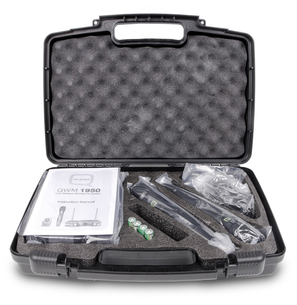 Q-Audio QWM 1950 HH UHF Antenna Diversity Dual Wireless Handheld System