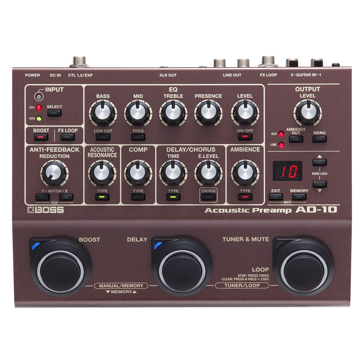 BOSS AD-10 Acoustic Preamp Pedal 1