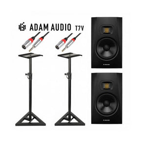 ADAM Audio T7V 7" Active Studio Monitors Pair with Stands & Cables 1