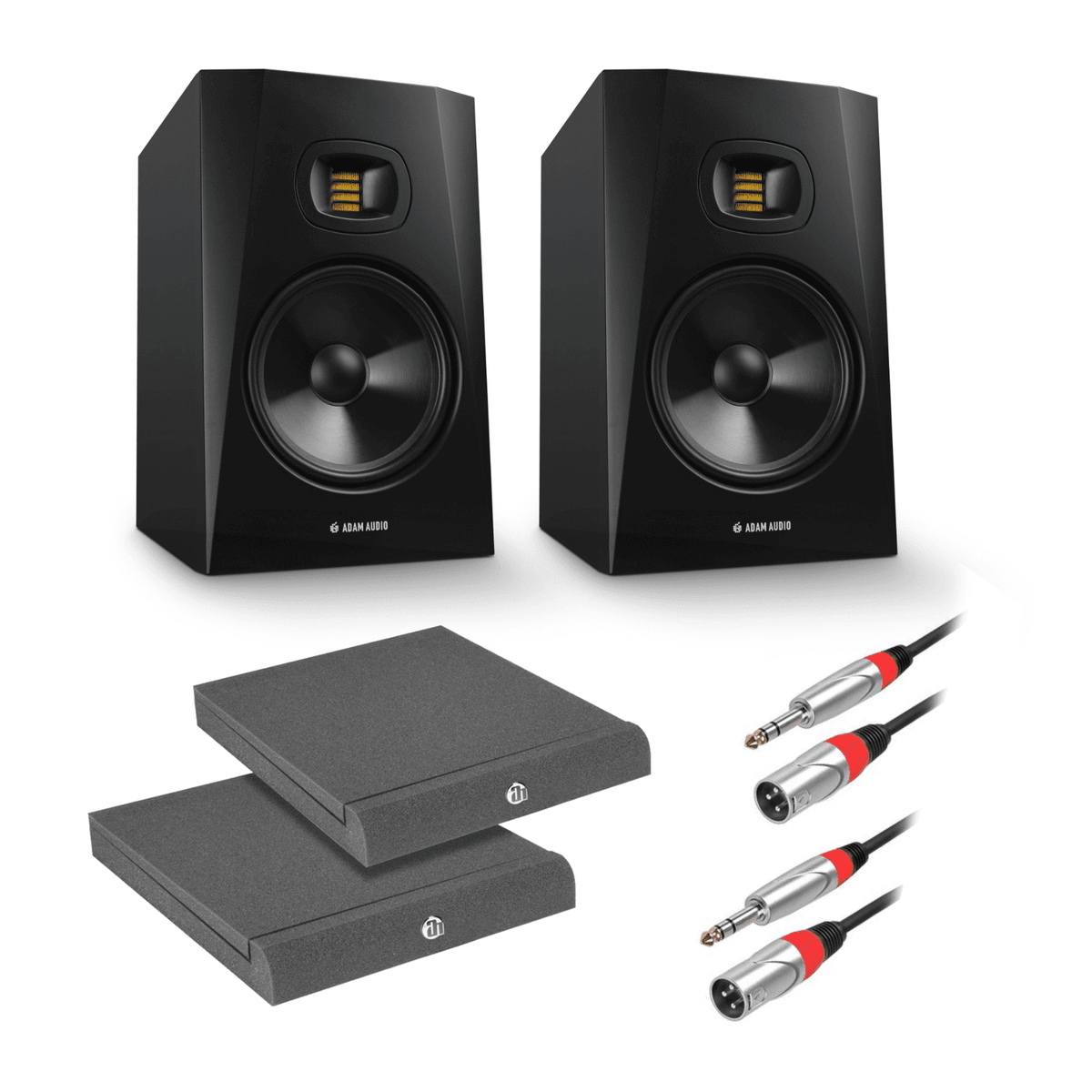 ADAM Audio T8V 8" Active Studio Monitors Pair with Isolation Pads & Cables 1