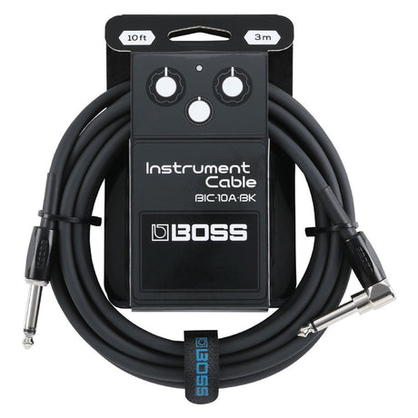 BOSS BIC-10A Angled/Straight Jack Instrument Cable, 3m/10ft - Available in 6 Colours 2