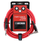 BOSS BIC-10A Angled/Straight Jack Instrument Cable, 3m/10ft - Available in 6 Colours 6